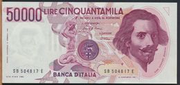 °°° ITALIA - 50000 LIRE BERNINI I° TIPO 28/10/1985 SERIE SB °°° - 50.000 Lire