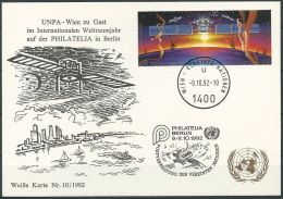 UNO WIEN 1992 Mi-Nr. 126 WEISSE KARTE - BERLIN 09.10.1992 - Lettres & Documents