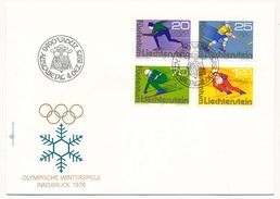 LIECHTENSTEIN - 5 Enveloppes FDC + Jeux Olympiques D'Hiver INNSBRUCK 1976 - Inverno1964: Innsbruck