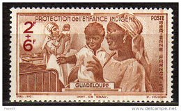 Guadeloupe PA N° 2 X Protection De L'enfance Indigène : 2 F. + 6 F. Brun Et Brun-carmin Trace De  Charnière Sinon TB - Luftpost