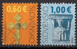 567 Slovacchia 2009-2010 Cattedrali E Decorazioni Capitello S. Vergine Bina Spišska Croce Nova Croce - Used Stamps