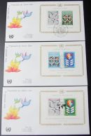 UNO NEW YORK - WIEN - GENF 1980 3 Blöcke FDC - Collections, Lots & Series