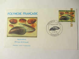 Enveloppe 1er Jour  POLYNESIE  "Aquaculture -élevage De La Moule" - Covers & Documents