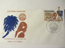 Enveloppe 1er Jour "POLYNESIE" PHILEXFRANCE 82 " - Briefe U. Dokumente