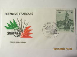 Enveloppe 1er Jour "POLYNESIE"  ITALIA 85 - Briefe U. Dokumente