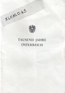 Revue Livre TAUSEND JAHRE ÖSTERREICH - GEDENKLOCK - DE 976 A 1976 - Mille Ans D'histoire De Commémorations De L'Autriche - 2. Middle Ages