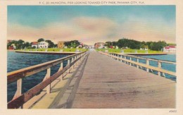 Florida Panama City Municipal Pier Looking Toward City Park - Panama City