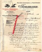 69- LYON-PARIS-TRAIN BATEAU-RARE LETTRE MANUSCRITE JONEMANN-TRANSPORTS INTERNATIONAUX MARITIMES TERRESTRES-TRAIN BATEAU - Verkehr & Transport