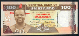 SWAZILAND P34 100 EMALANGENI 2008 #HM Signature 9b    UNC. - Swasiland