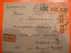 24-7-1918 LETTER FROM VARSAVIA TO KUTNO WITH SOME POSTAGESTAMPS....LETTERA DA VARSAVIA  PER KUTNO... - Besatzungszeit