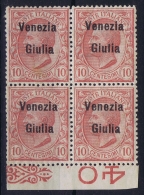 Italy: VENEZIA GIULIA   Sa 22 Postfrisch/neuf Sans Charniere /MNH/**  4-block And Sheet Margin - Vénétie Julienne