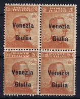Italy: Venezia  Giulia Sa 23 Postfrisch/neuf Sans Charniere /MNH/** 4-block - Venezia Giulia