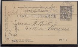 France Pneumatique - Chaplain 30 C Noir - Carte Télégramme - Pneumatische Post