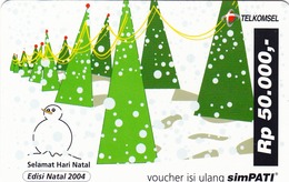 INDONESIA - Happy New Year, Indosat Prepaid Card 50,000 Rp, Used - Indonesia