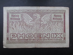 BILLET REICHSBANKNOTE (V1719) FUNFZIG MILLIONEN MARK (2 Vues) PHOENIX Dusseldorf 05/09/1923 - 50 Millionen Mark