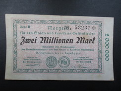 BILLET NOTGELD (V1719) ZWEI MILLIONEN MARK (2 Vues) Stadt Und Landkreis GELSENKIRCHEN 22/08/1923 53237 - 2 Miljoen Mark