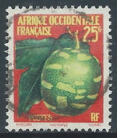 1958-59 AFRICA OCCIDENTALE FRANCESE USATO FIORI 25 F - R39-8 - Oblitérés