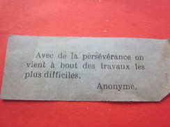 1880 Ancien Titre De Transport Billet Ticket Simple De Tramway De Marseille France Devise Ou Morale Civique Au Verso... - Europe