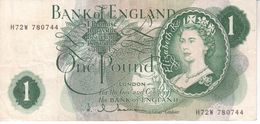 Bank Of England Einen Pound   Banknote In Gebrauchtem  H72W - 1 Pond