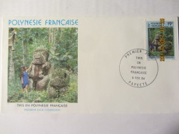 Enveloppe 1er J. TIKIS En Polynésie  1984 - Briefe U. Dokumente