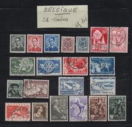 BELGIQUE - 21  Timbres Divers... Oblitérés & Neufs...en L'état... -  Voir Les 2 Scannes  Face Et Dos - Collections