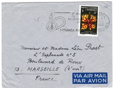 Nouméa 1966 - Flamme Jeux Du Pacifique Sud Sur Lettre - Brief Cover - Brieven En Documenten