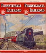 Tourisme - Timetables Schedules Dienstregeling  - Trains Treinen Pennsylvania Railroad Time Tables 1949 - Monde