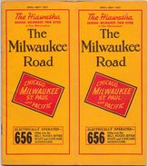 Tourisme - Timetables Schedules Dienstregeling  - Trains Treinen Milwaukee Road - The Hiawatha Time Tables 1937 - Wereld