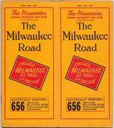 Tourisme - Timetables Schedules Dienstregeling  - Trains Treinen Milwaukee Road - The Hiawatha Time Tables 1937 - Monde