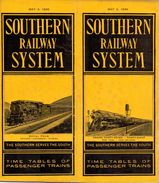 Tourisme - Timetables Schedules Dienstregeling  - Trains Treinen Southern Railway System  Time Tables 1936 - Monde