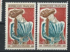 [16] Variété : N° 1445 Charles D'Orléans Ceinture Bleue Au Lieu De Brune + Normal ** - Nuovi