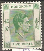 Hong Kong   1938  SG  143  5c   Mounted Mint - Nuevos