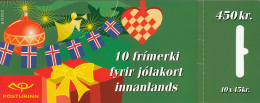 Iceland 2002 Booklet Of 10 Scott #980a 45k Gifts Under Tree - Christmas - Libretti