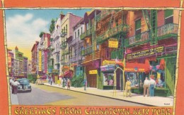 New York City Greetings From Chinatown Street Scene - Piazze