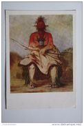 Catlin "Indian Chief"  - OLD USSR Postcard -1960 - ARCHERY - Archer - Bogenschiessen