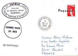 FRANCE. Enveloppe Ayant Circulé En 1980. Navire De Grande Pêche "Austral". - Barcos Polares Y Rompehielos