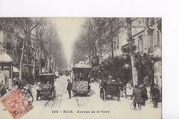 06 / NICE / AVENUE DE LA GARE / TIMBRE MONACO 10 C ALBERT 1 - Schienenverkehr - Bahnhof