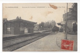 Acquigny  -  La Gare, Arrivée D'un Train - Acquigny