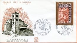 Andorre,Andorra ;  FDC 1969 " Retable De Saint Jean De Caselles " - Brieven En Documenten