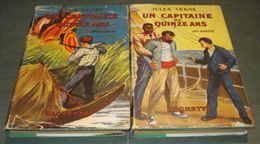 Jules VERNE : Un Capitaine De Quinze Ans - Avec Jaquette De Henri Faivre - Complet En 2 Volumes - 1950 - Hachette