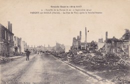 CPA Pargny Sur Saulx, La Rue De Vitry Apres Le Bombardement (pk40406) - Pargny Sur Saulx