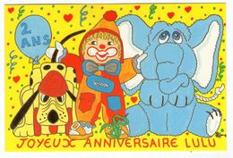 CPM   ILLUSTR. PATRICK HAMM        JOYEUX ANNIVERSAIRE LULU   2 ANS - Hamm