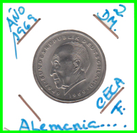 ALEMANIA  - GERMANY -  MONEDA DE 2.00 DM.  AÑO 1969-F  Konrad Adenauer - 2 Marchi