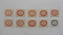 Liechtenstein : Taxe : 10 Timbres Neufs Charnière - Postage Due