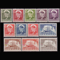 GREENLAND 1950 - Scott# 28-38 King Etc. Set Of 12 MNH Two LH - Ungebraucht