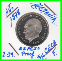 ALEMANIA - GERMANY MONEDA DE 2.00 DM. AÑO 1978-F  CALIDAD  PROOF S/C - 2 Marchi