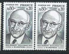 [16] Variété : N° 1826 Robert Schuman Clair + Foncé  ** - Unused Stamps