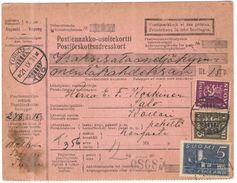 FINLANDIA - Finland - 1931 - Postiennakko-Osoitekortti - Adresskort Paket Packet Freight Bill Card - Viaggiata Da Turku - Colis Postaux