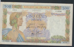 Frankreich Pick-Nr: 95b (1941) Gebraucht (III) 1941 500 Francs (7350039 - Otros & Sin Clasificación
