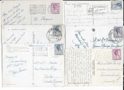 LUXEMBOURG - ANNEES 1960 - ENSEMBLE De 19 CARTES POSTALES  Avec OBLITERATIONS TOURISTIQUES, MECA, ... - 1960 Charlotte, Type Diadème